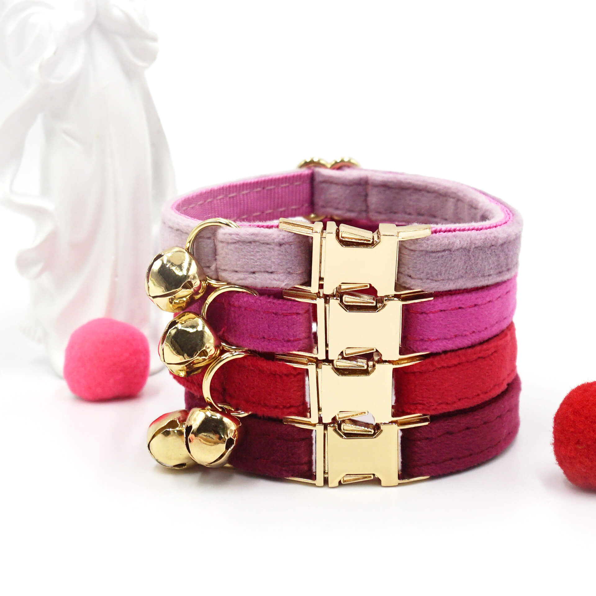 Pets Soft Velvet Collar for cat HOTS-PC001-18