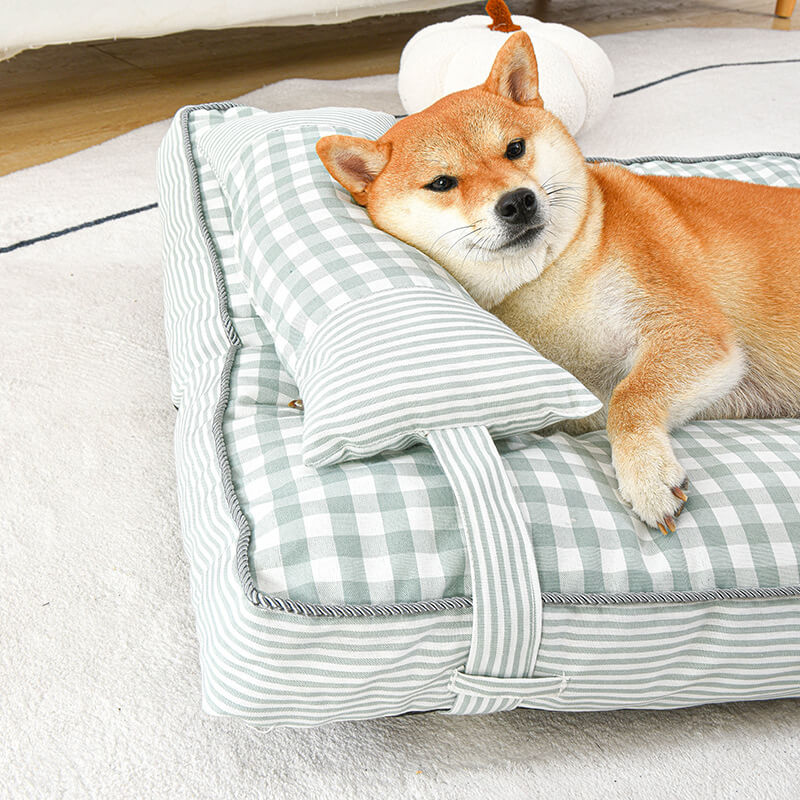 Plaid Rectangular Pet Mat Removable HOTS-PB004-32