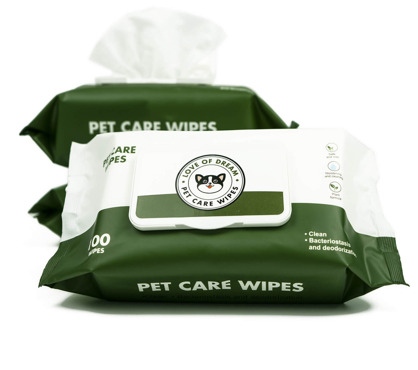 Pet Wipes for Dogs Cats Natural HOTS-PW005-62