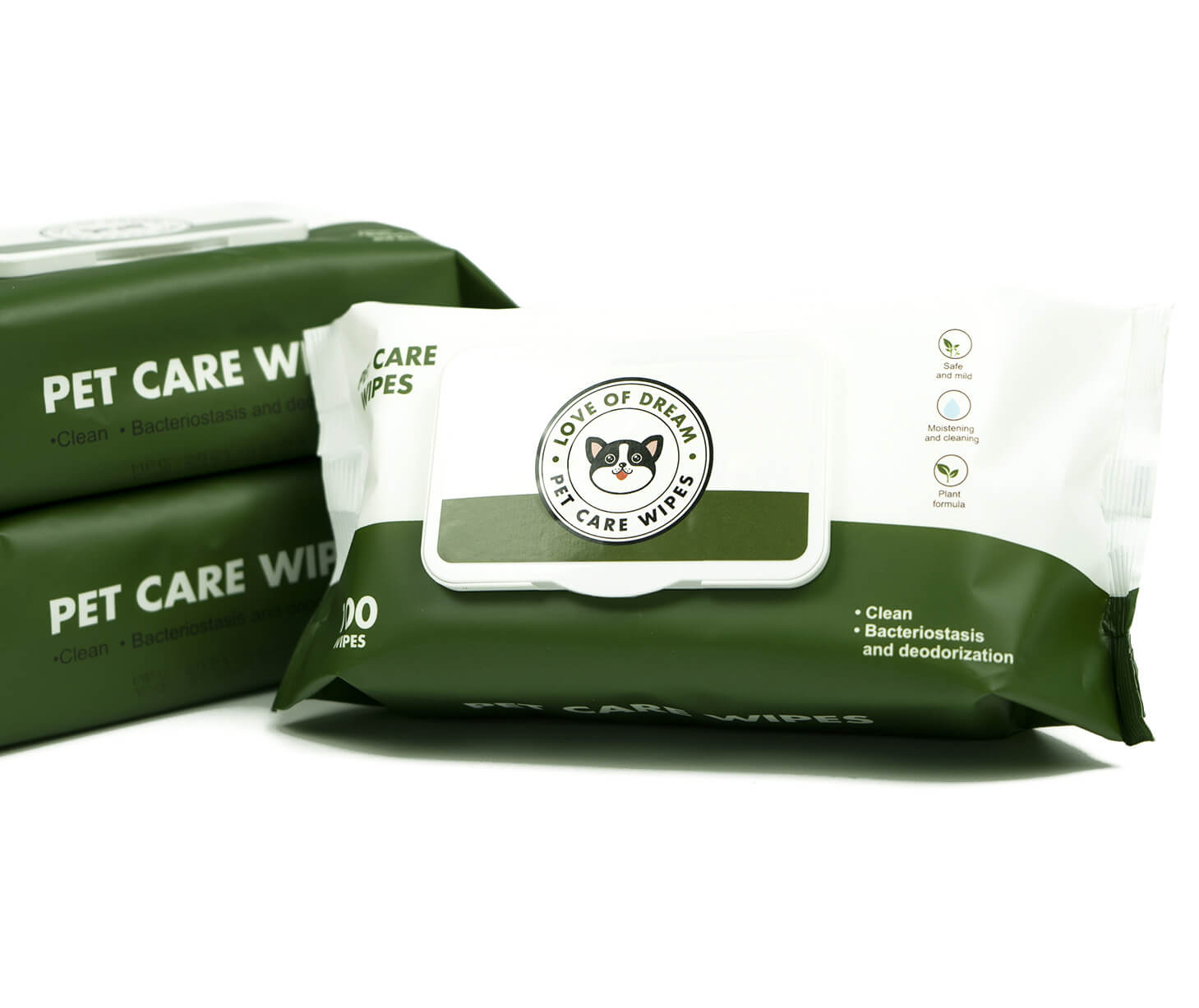 Pet Wipes for Dogs Cats Natural HOTS-PW005-62